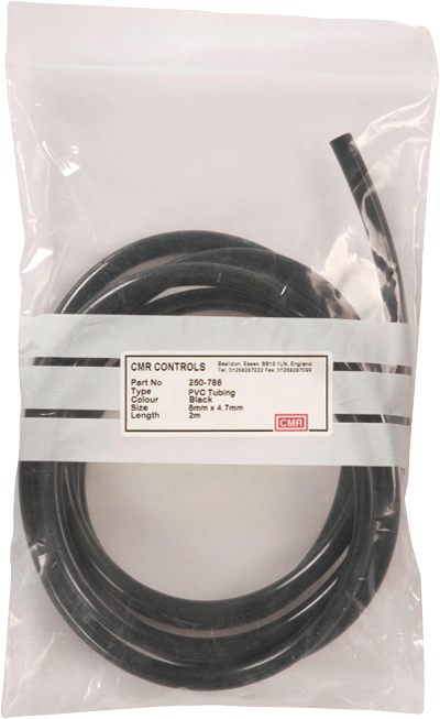 Black PVC Tube 2m Coil 8mm O/D 4.7mm ID