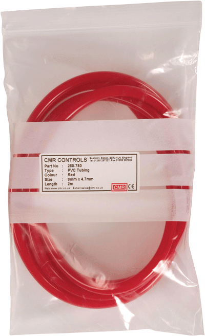 Red PVC Tube 2m Coil 8mm O/D 4.7mm ID