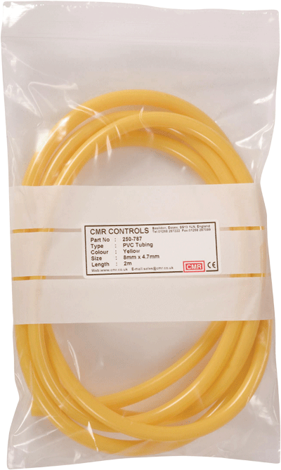 Yellow PVC Tube 2m Coil 8mm O/D 4.7mm ID
